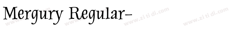 Mergury Regular字体转换